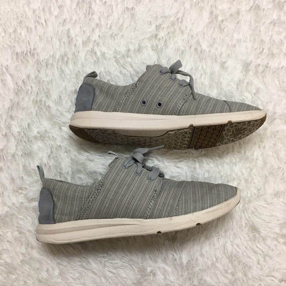 ❌SOLD❌ Toms Light Gray Stripe Del Ray Sneaker - Picture 3 of 8
